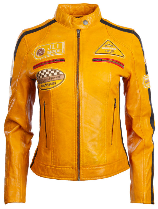 QOOC Women's Racing Biker - Yellow