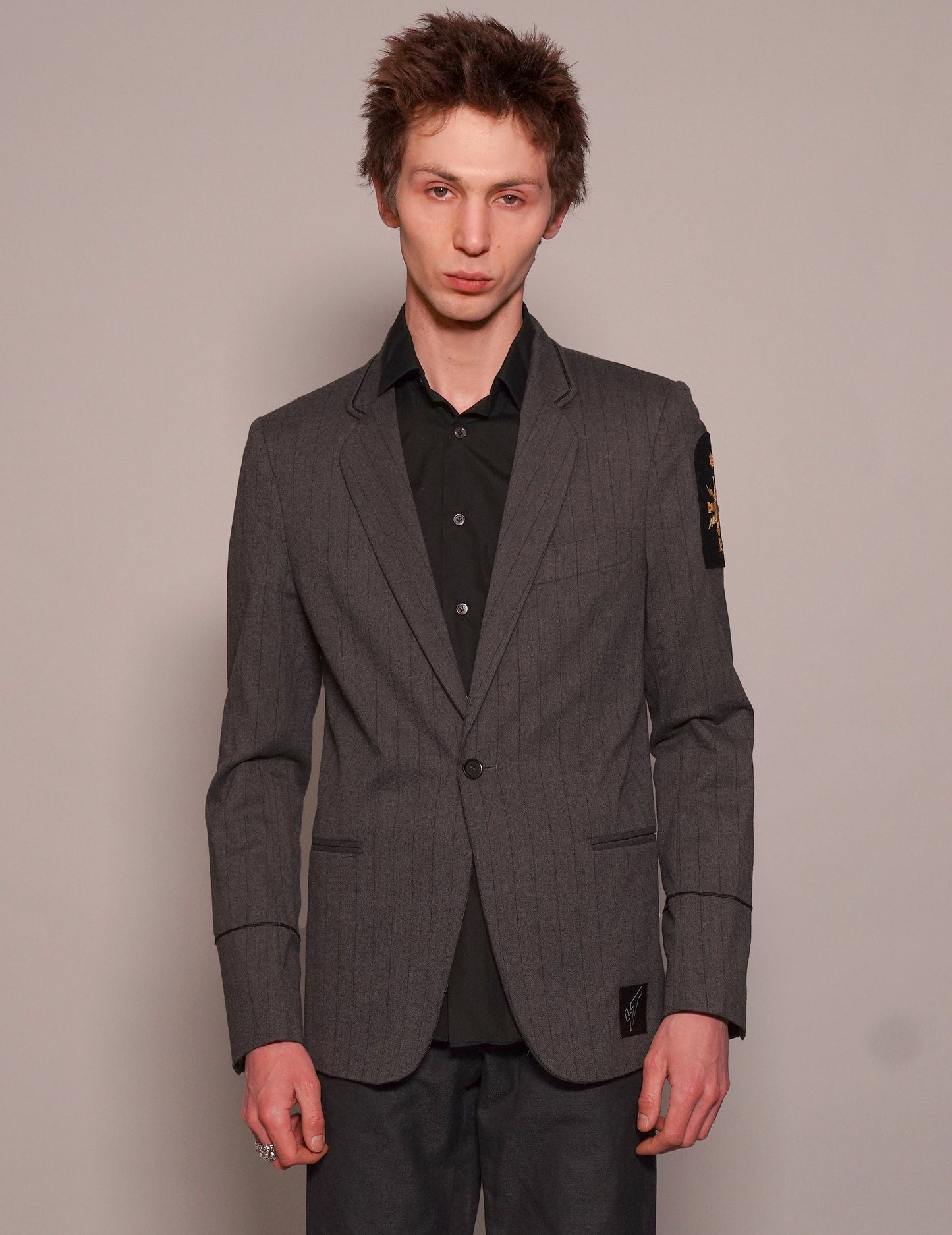 ST Striped Grey Wool Blazer
