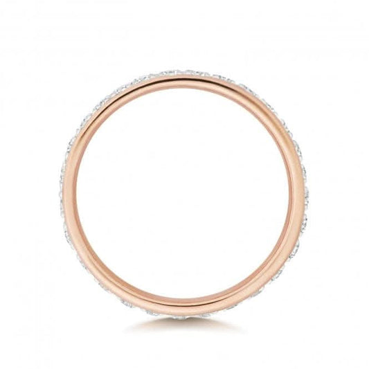 Wedding Band 18ct Rose Gold Diamond Eternity Ring WQ234R/I