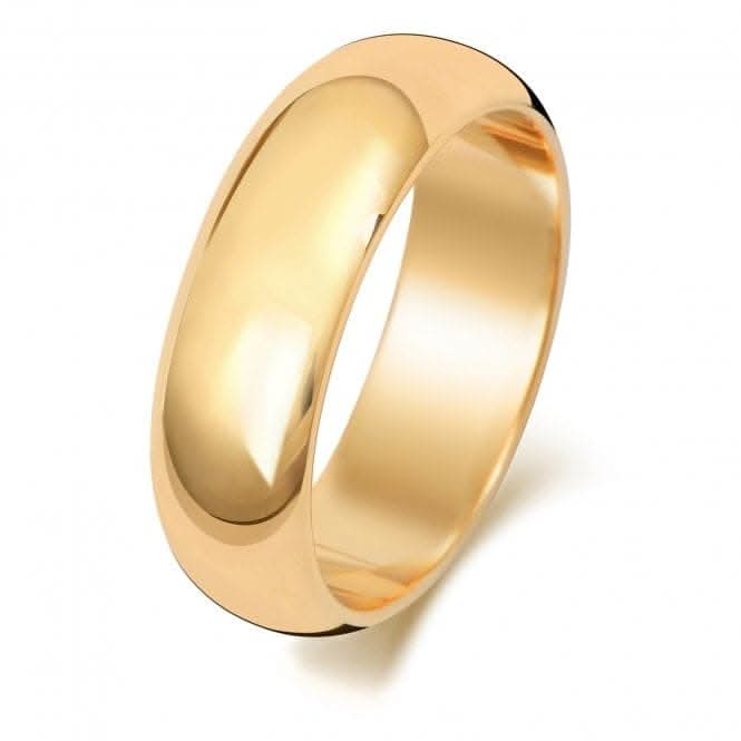 Wedding Band 18K D Shape 6mm-1.25 Wedding Ring WQ106L