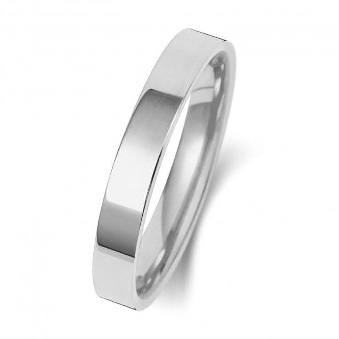 Wedding Band 18K Flat Court 3mm-2.0 Wedding Ring WQ123WEH/I