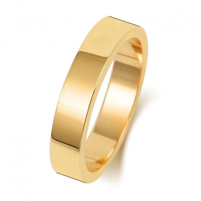 Wedding Band 18K Flat Flat 4 mm-1.45 Wedding Ring WQ174M
