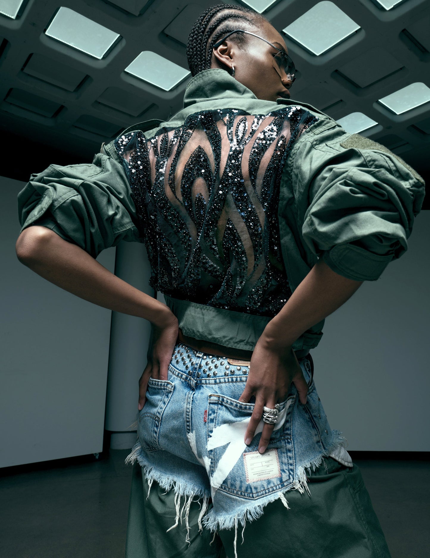 Khaki Party Back Jumpsuit