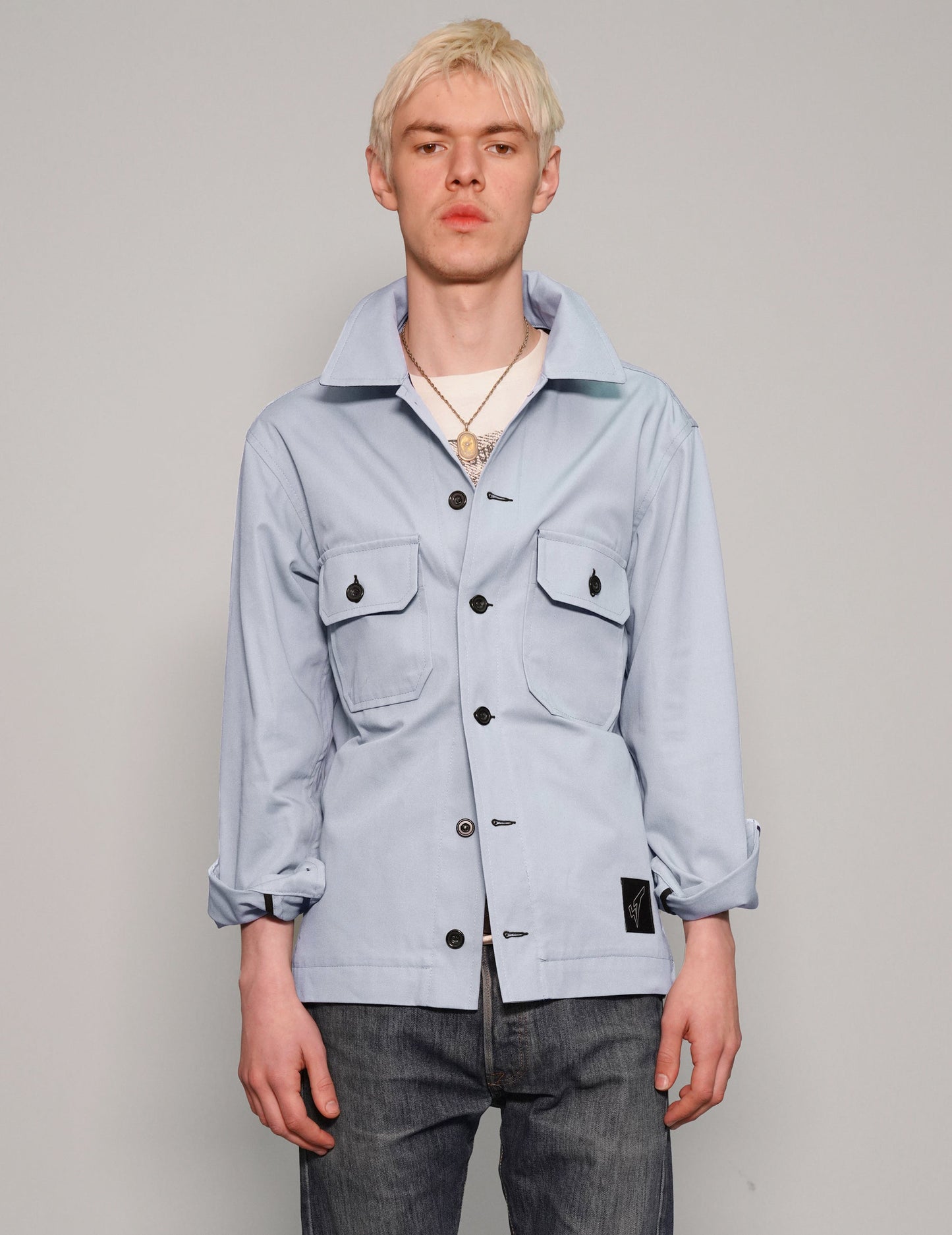 Cotton Workshirt in Baby Blue