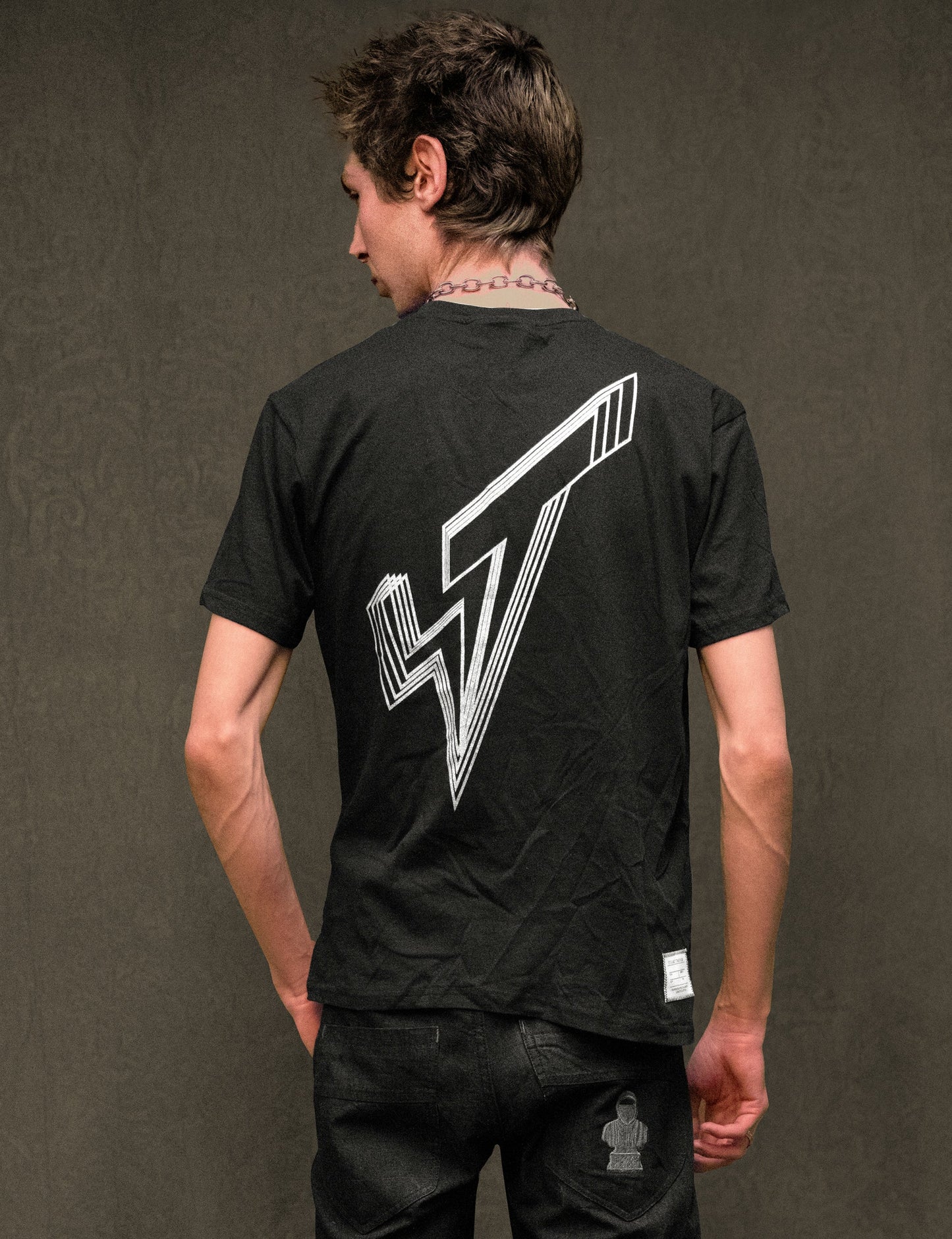 'The King' Portrait T-Shirt - Black