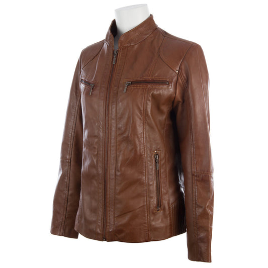 OBFQ Women's Biker Jacket - Timber