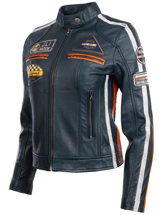 QOOC Women's Racing Biker - Navy Blue