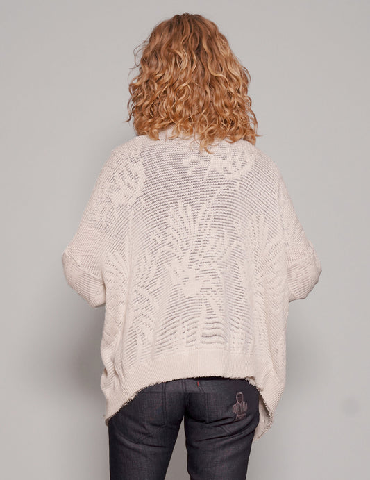 Vintage Distressed Wool Jumper in White