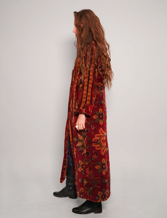 Vintage Wool Persian Patterned Coat