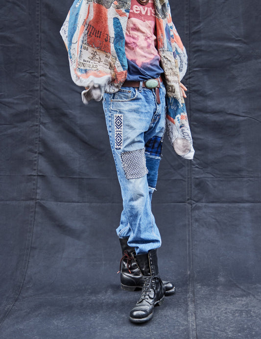 Customised Patched Levis Jeans