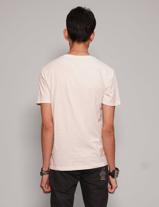 'We're Into Chaos' T-Shirt in Ecru