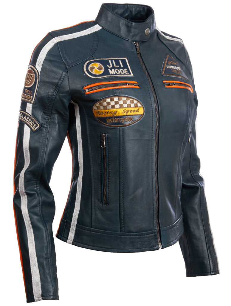 QOOC Women's Racing Biker - Navy Blue