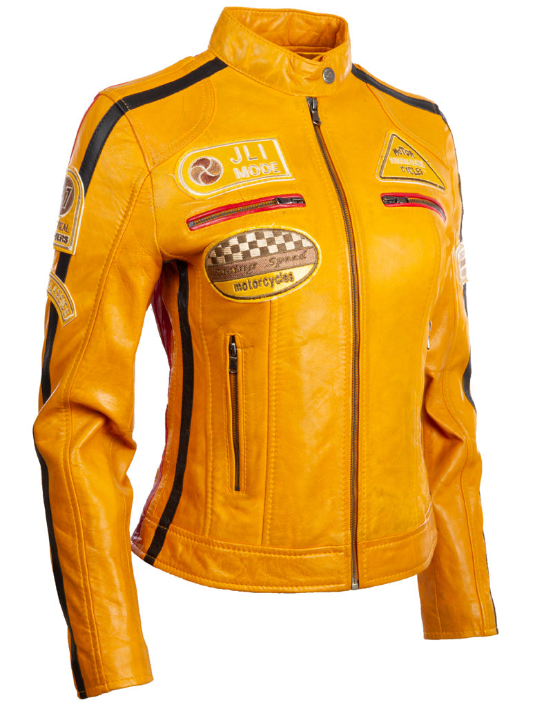 QOOC Women's Racing Biker - Yellow