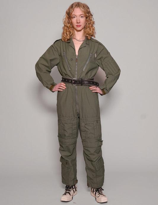 Khaki Party Back Jumpsuit