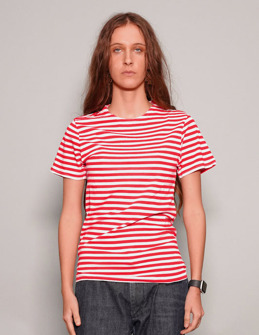 Vintage Naval T-Shirt in Red Stripe