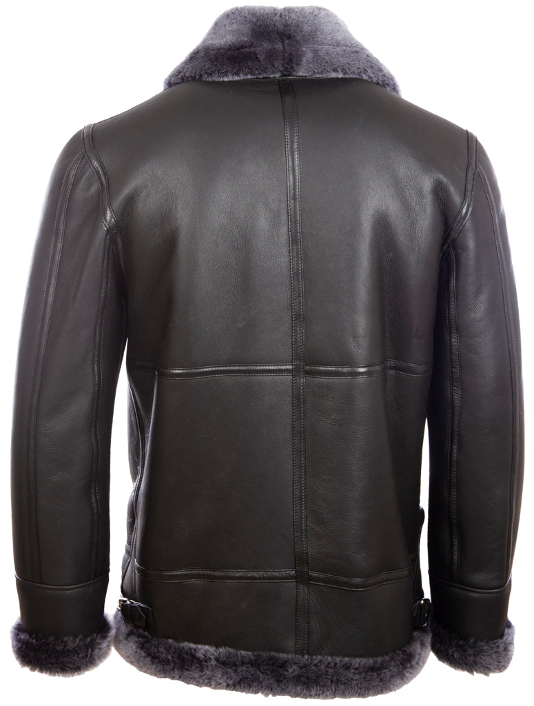JEE2 Men's Shearling Jacket - Black/Snowtop Fur