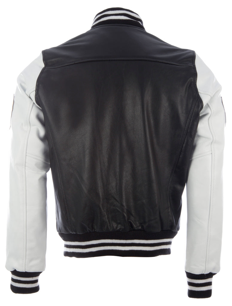 VZH7 Men's Varsity Jacket - Black/White