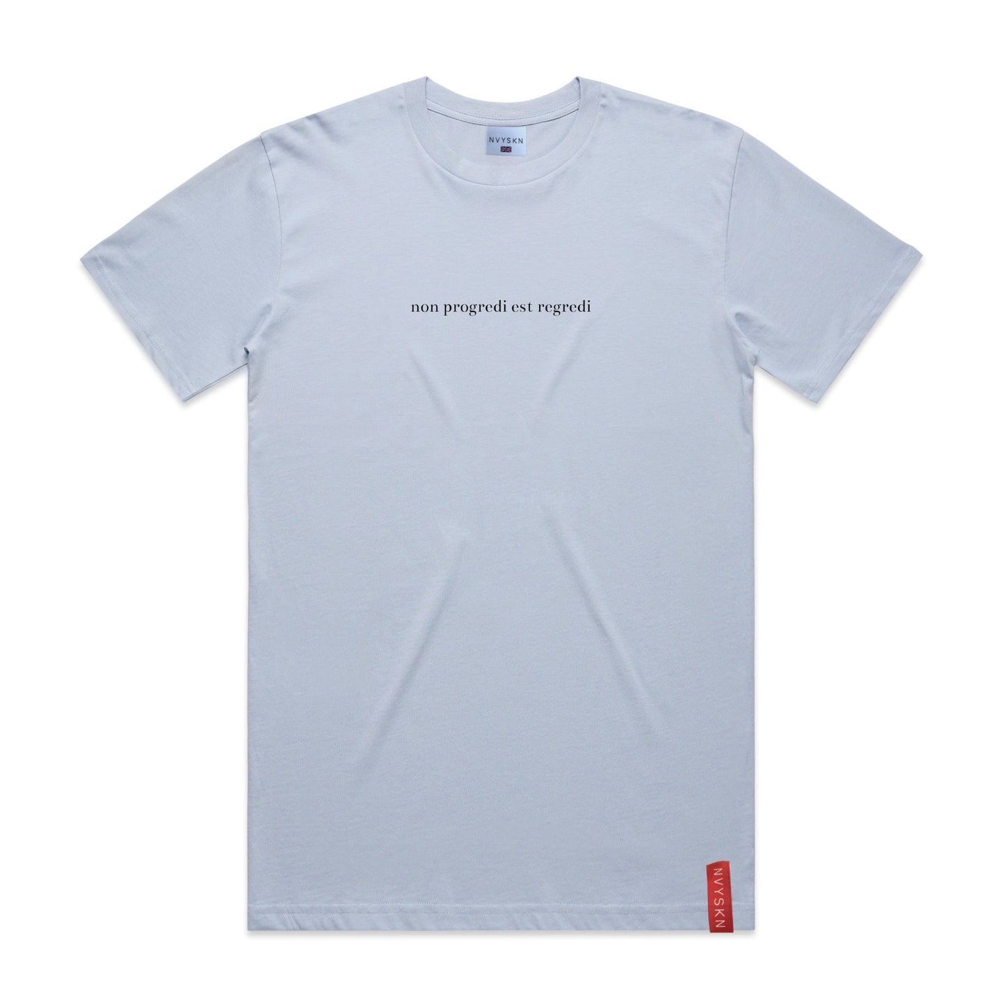 NVYSKN Mens Cotton Latin Design T Shirt “Non Progredi Est Regredi”