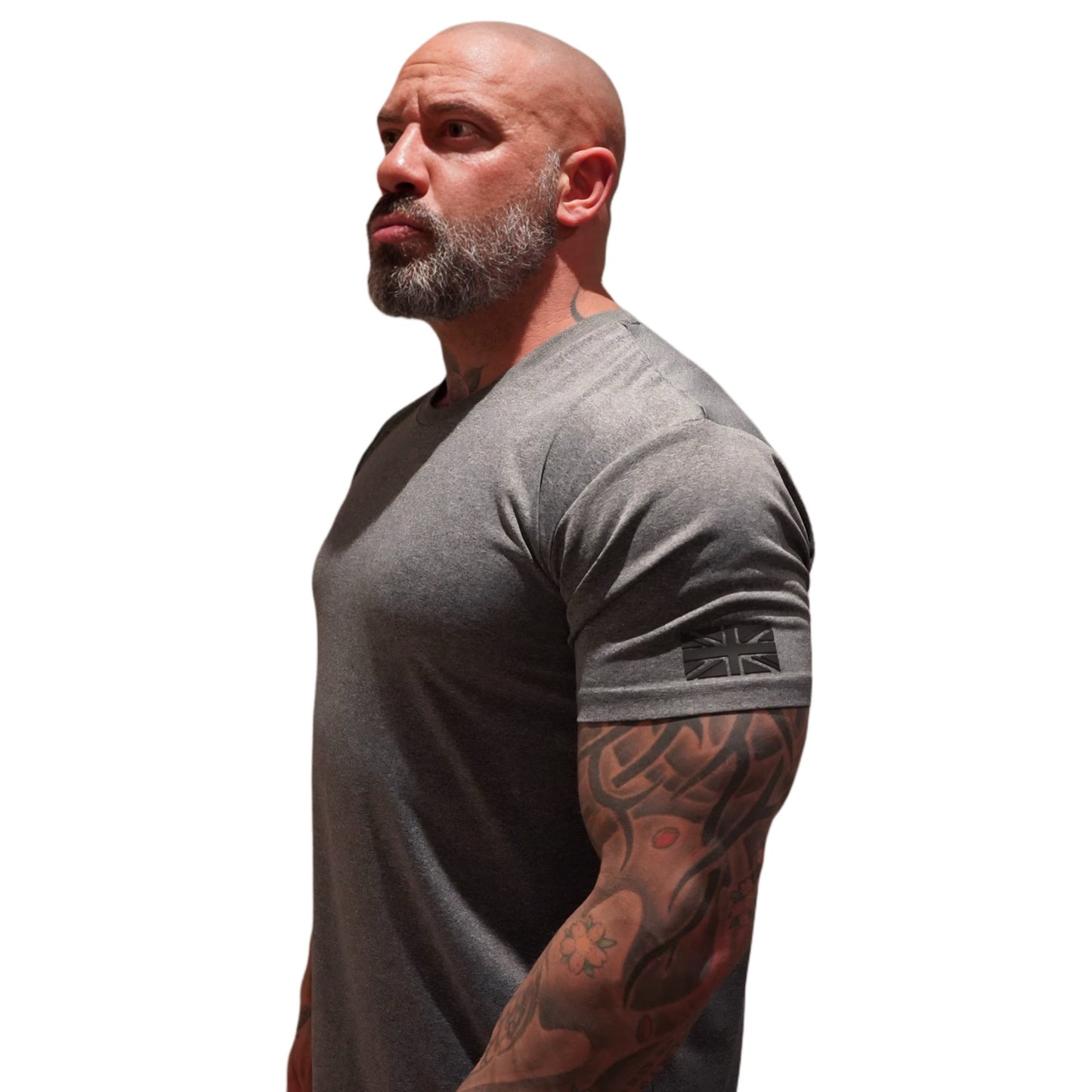 NVYSKN Mens Fast Drying Training T Shirt Black Union Jack Edition