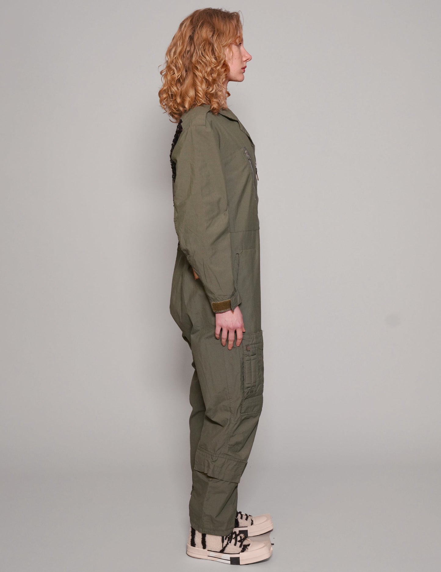 Khaki Party Back Jumpsuit