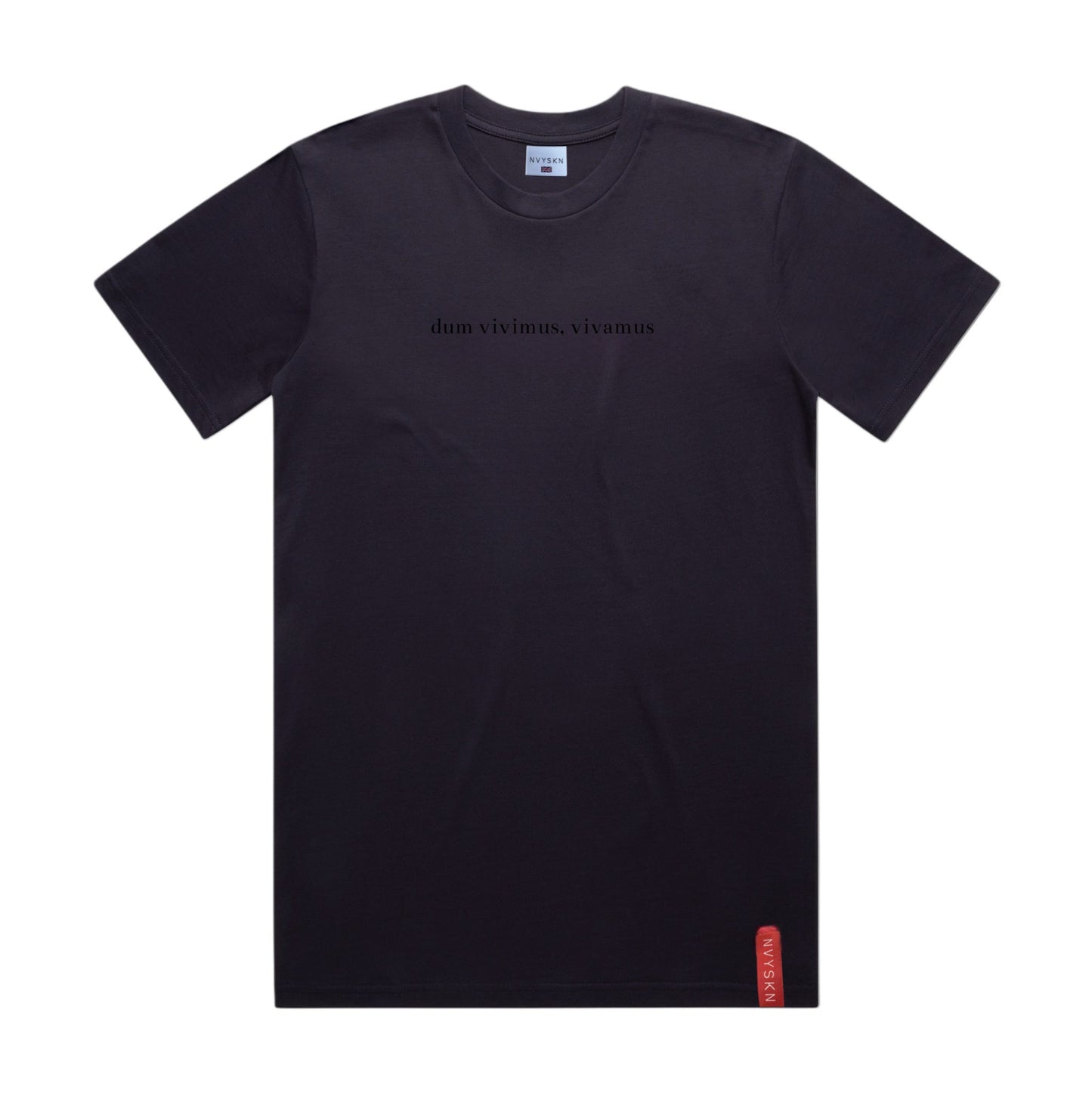 NVYSKN Mens Cotton Latin Design T Shirt “Dum Vivimus, Vivamus”