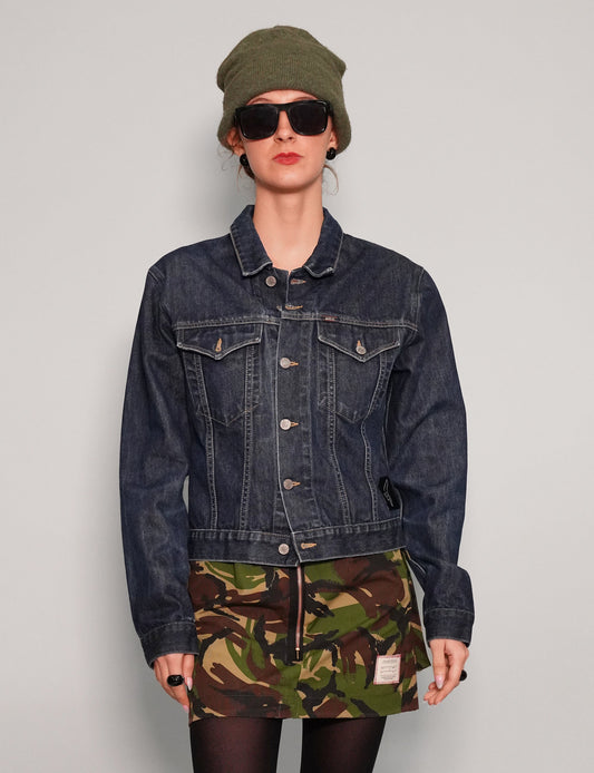Denim Party Back Jacket in Blue