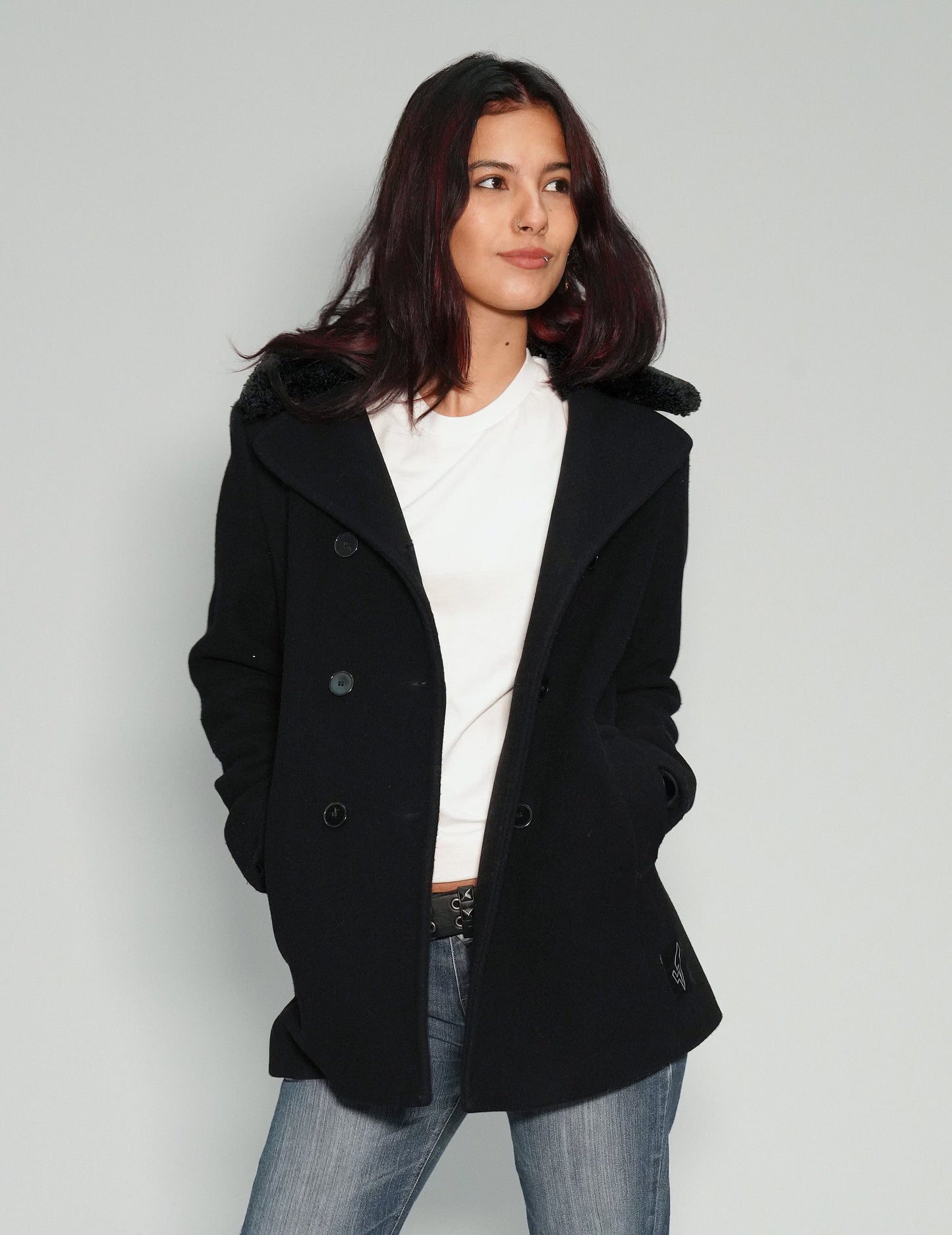 Party Back Blazer Jacket - Gold Lines Sequin - Black