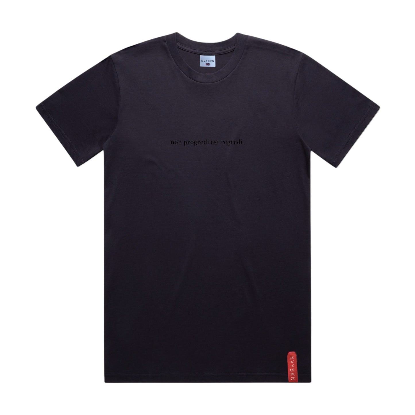 NVYSKN Mens Cotton Latin Design T Shirt “Non Progredi Est Regredi”