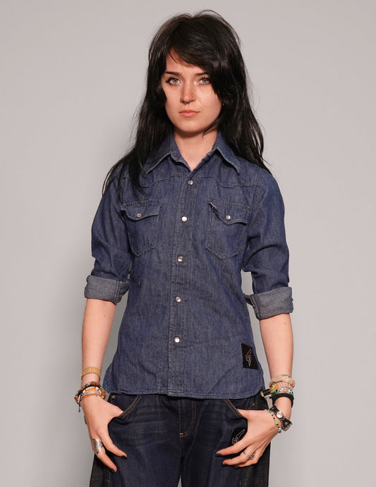 Party Back Shirt - Slim Fit - Black Sequin