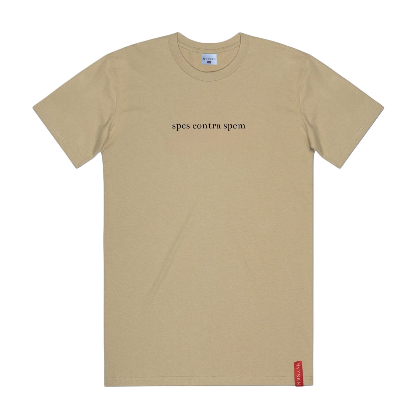 NVYSKN Mens Cotton Latin Design T Shirt “Spes Contra Spem”
