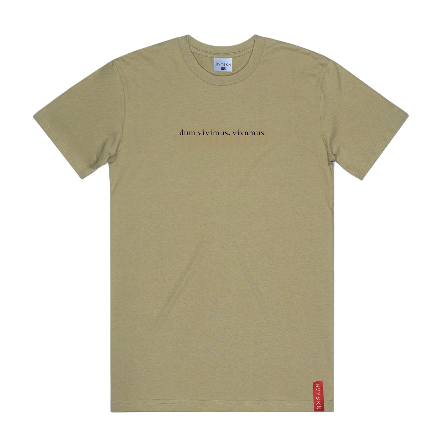 NVYSKN Mens Cotton Latin Design T Shirt “Dum Vivimus, Vivamus”