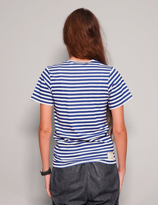 Vintage Naval T-Shirt in Blue Stripe