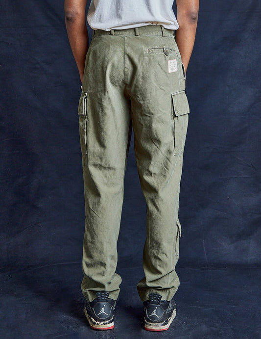 Olive Khaki Cargo Trousers