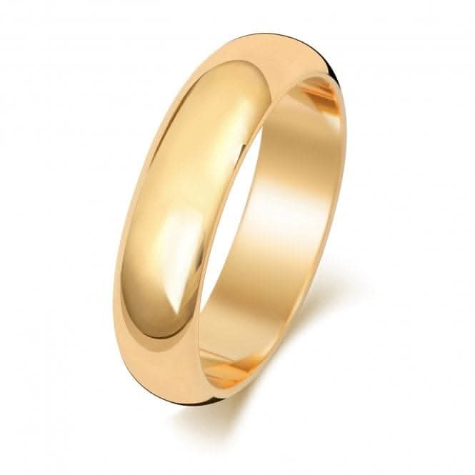 Wedding Band 9ct D Shape 5 mm Wedding Ring W105UL
