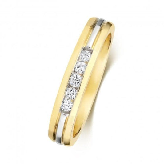 Wedding Band 9ct Diamond Channel Set Band Ring RD141