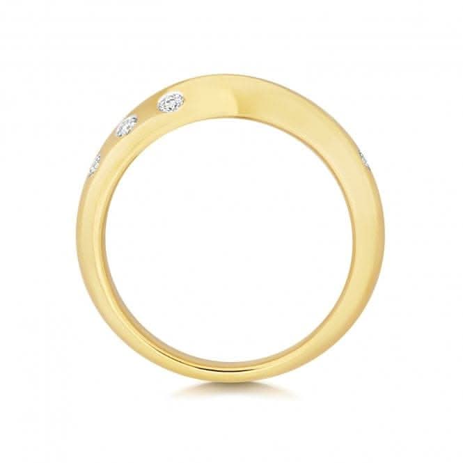 Wedding Band 9ct Gold Crossover Band Ring W244/I