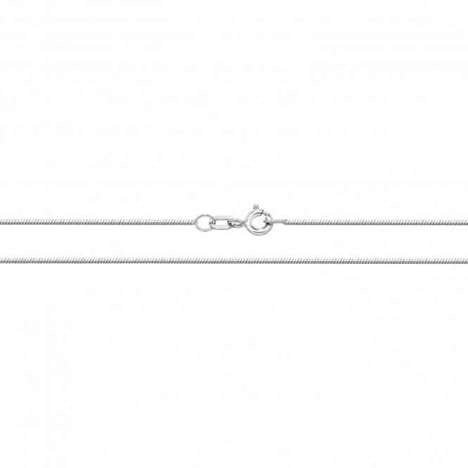 9ct White Gold DC Snake Chain Necklace