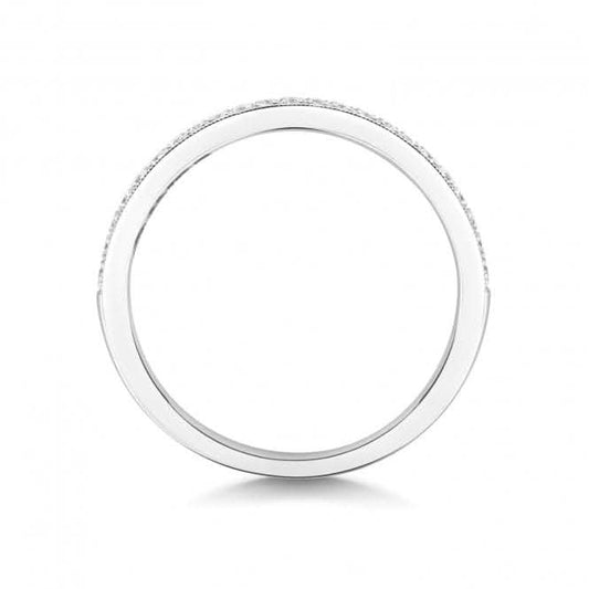 Wedding Band 9ct White Gold Diamond Half Eternity Ring WQ272W/I