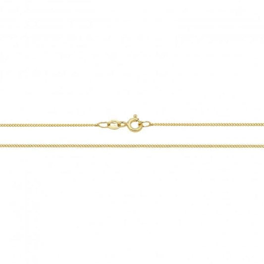 9CT Yellow Gold Close Curb Chain CH160