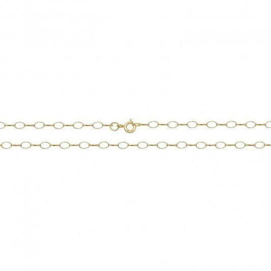 9ct Gold Oval Belcher Chain CH105