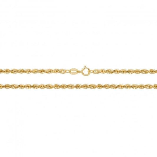 9ct Yellow Gold Rope Chain Necklace CH201