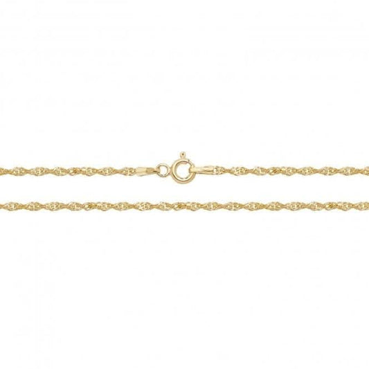 9CT Yellow Gold Singapore Chain CH222