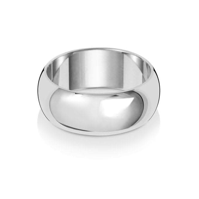 Wedding Band 9K D Shape 8mm-0.0.92 Wedding Ring W108WUL