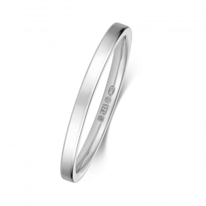 Wedding Band 9K Flat Court 1.7mm-1.7 Wedding Ring W120WH