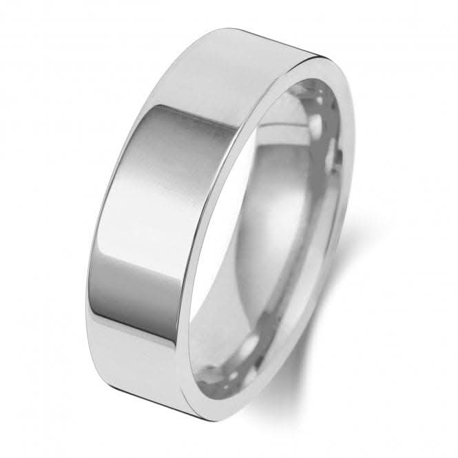 Wedding Band 9K Flat Court 6mm-1.25 Wedding Ring W126WL