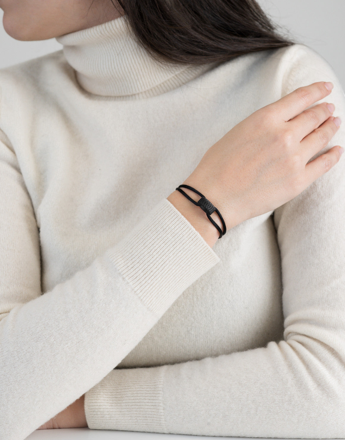 Carbon Regent Cord Bracelet