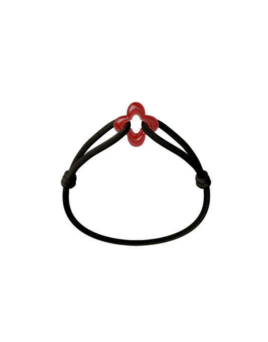 Red Clover Cord Bracelet
