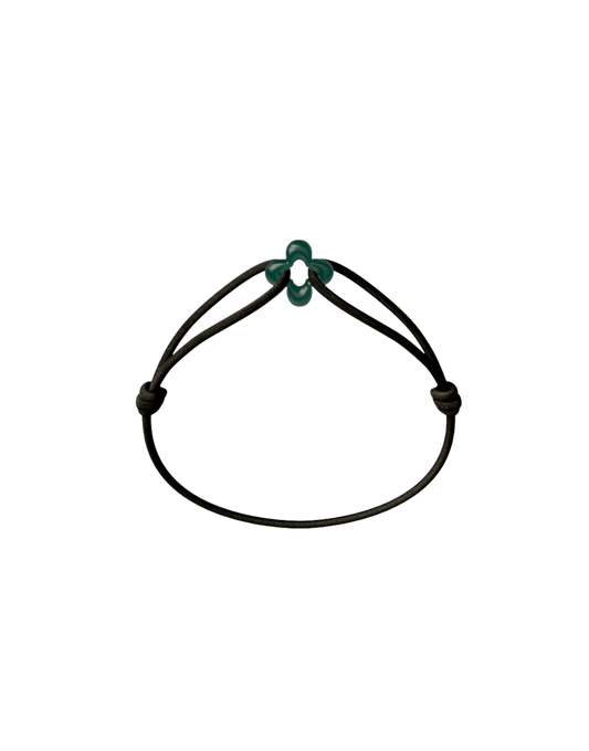 Mini Green Clover Cord Bracelet