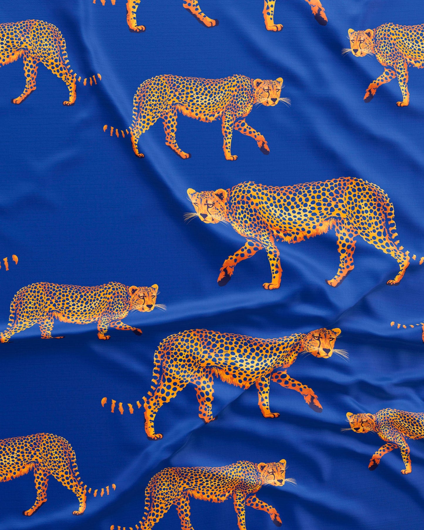 Mens Boxer Shorts - Blue Cheetahs