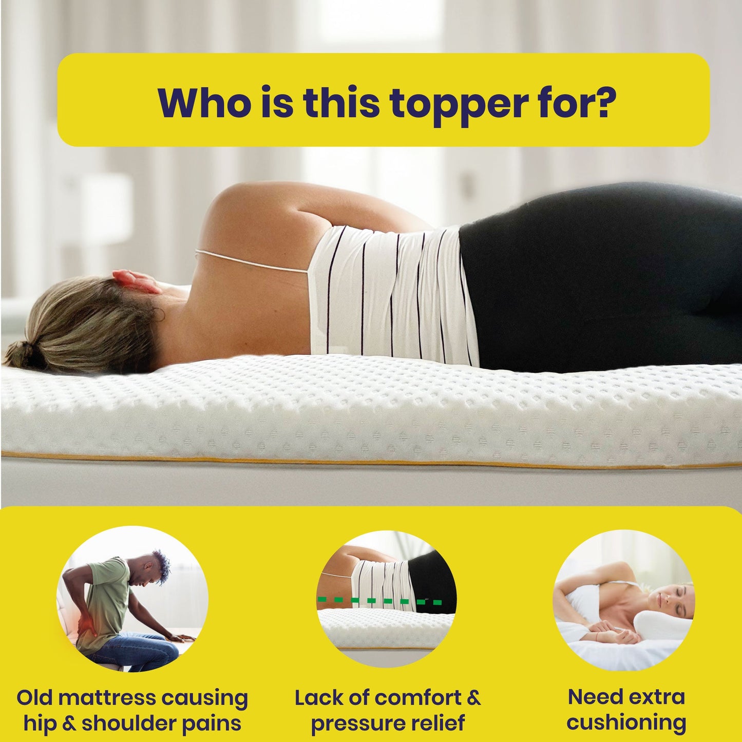 Brightr® Aurora  2 in 1 Memory Foam mattress topper